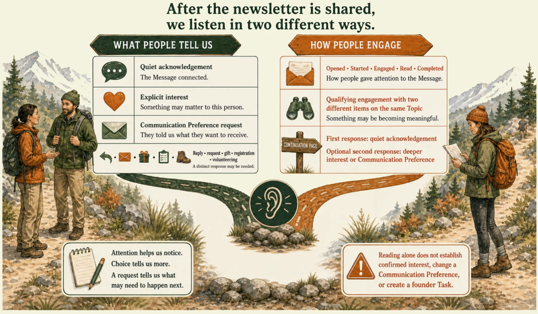 What people tell Proxima and how people engage with a Newsletter